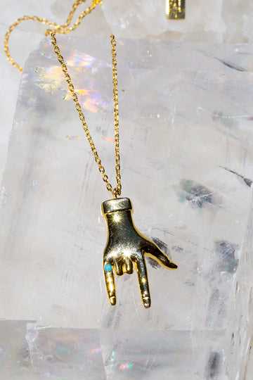 I love you sign language necklace